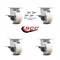 Service Caster 4 Inch Kingpinless Nylon Wheel Swivel Caster Set with Brakes and Swivel Locks SCC-KP30S420-NYR-SLB-BSL-4 - alternate 5
